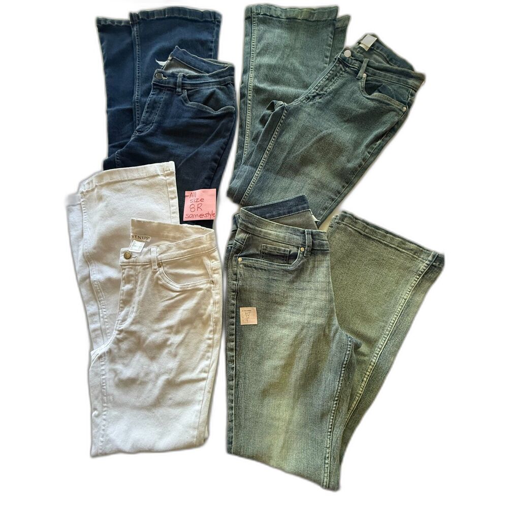 Lot of (4) Venus Denim Jeans Women's size 8 Flare